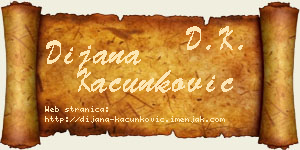 Dijana Kačunković vizit kartica